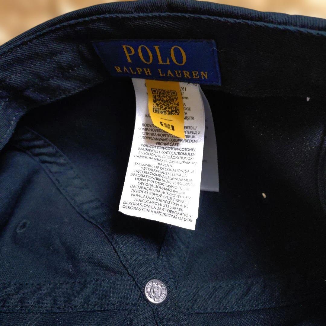 【試着のみ】ポロ　ラルフローレン　キャップ　ブラック　polo black