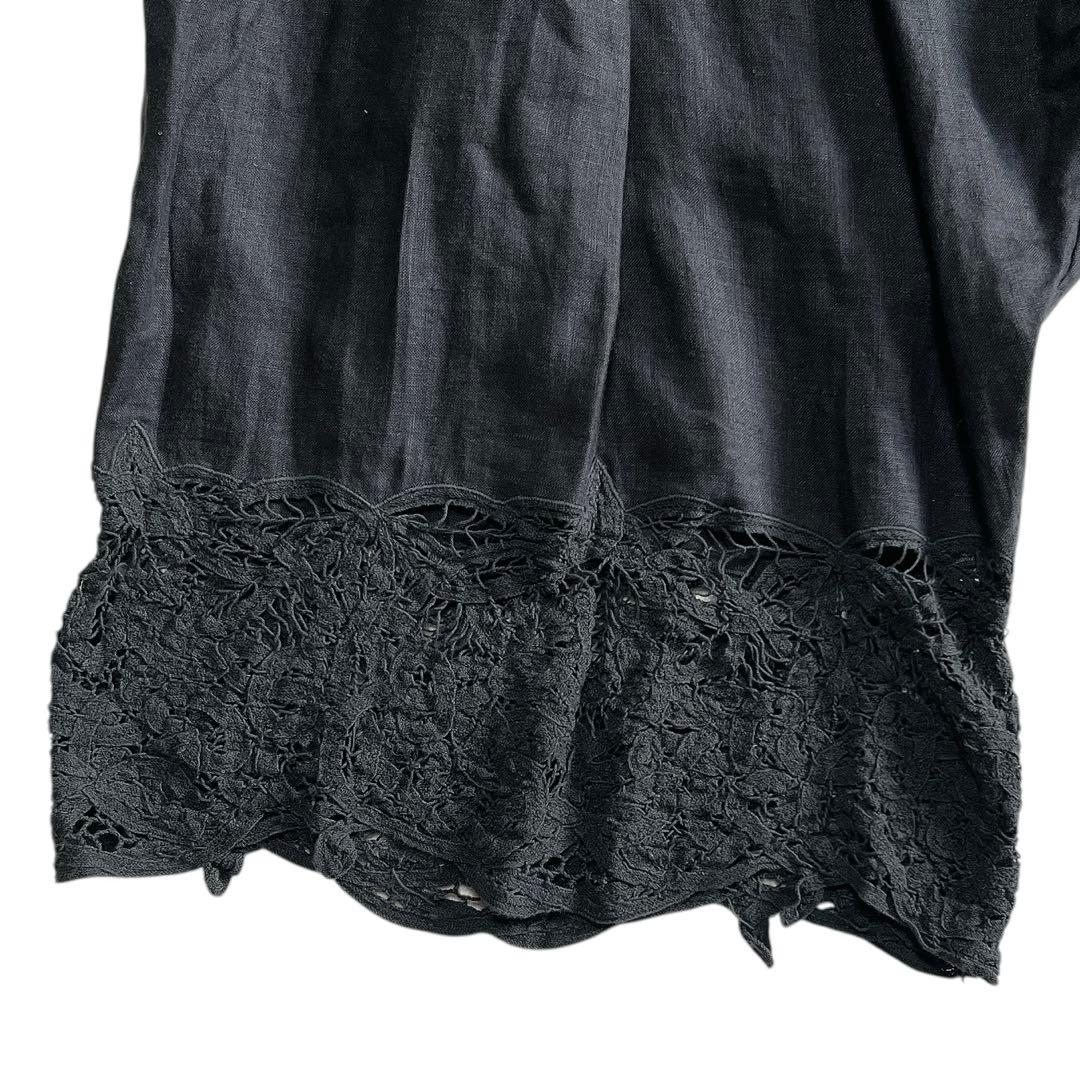 ヴラスブラム Vlass blomme コルトレイクリネン レースサルエルパンツ