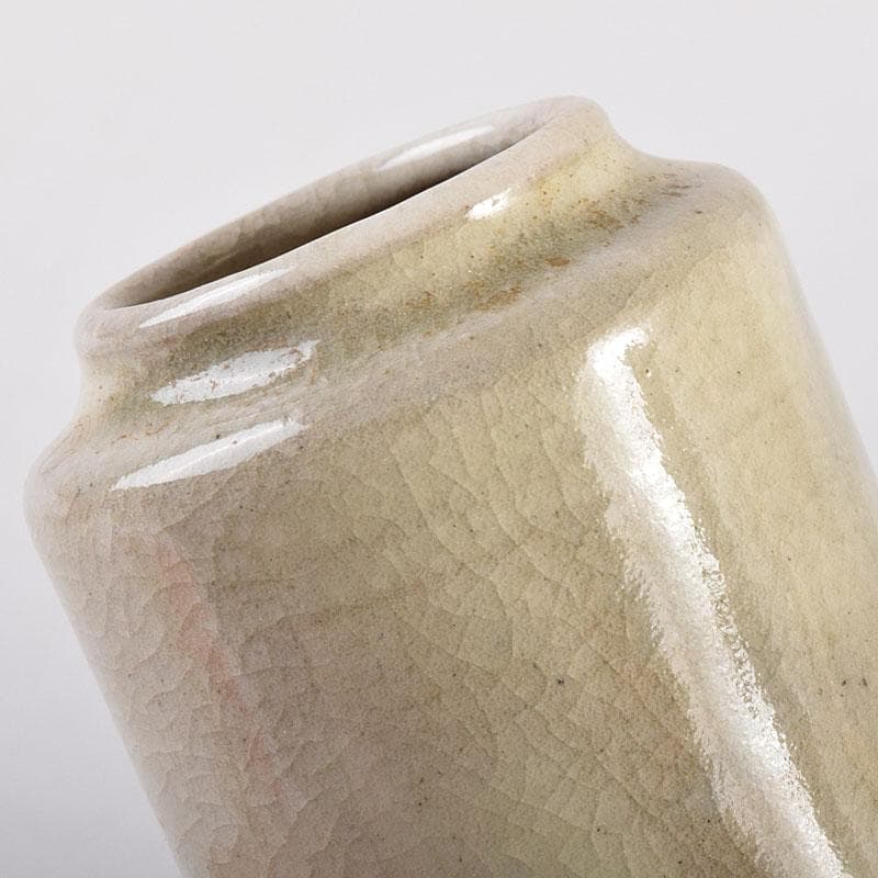 茶道具　萩焼　古萩　清水茂生作　茶入　仕覆付　共箱　V　7225