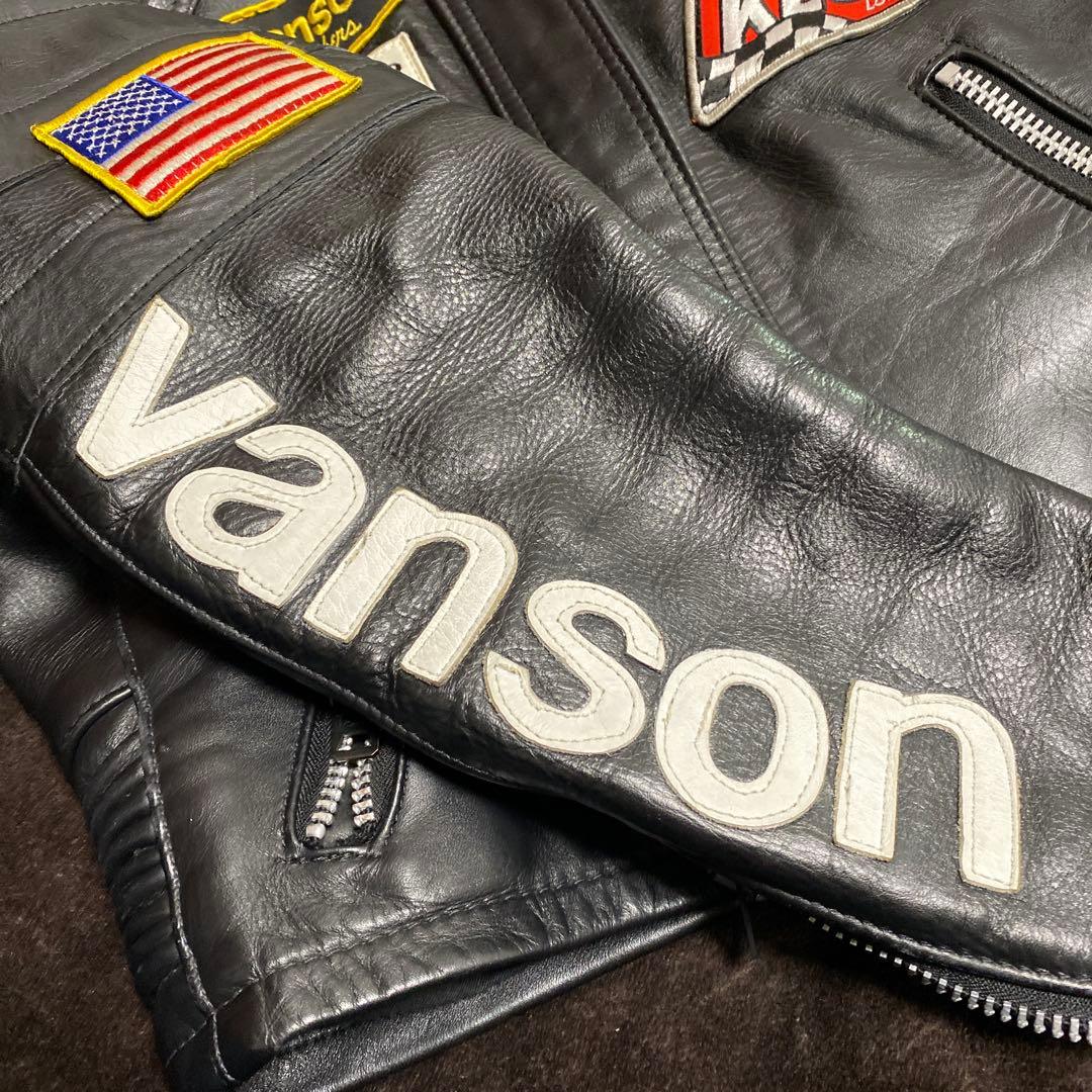 し*お様 VANSON TC レザー　ライダースジャケット　36