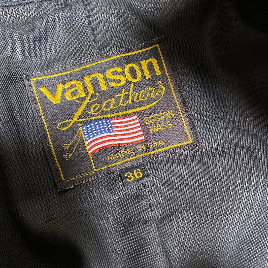 し*お様 VANSON TC レザー　ライダースジャケット　36
