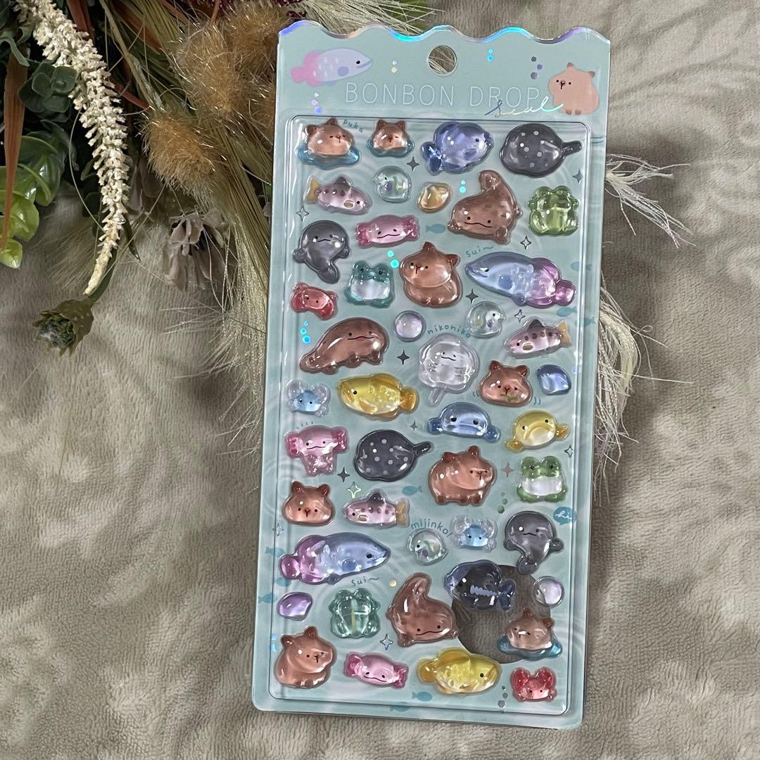 水族館限定　クーリア　正規品　ボンボンドロップシール　４枚セット ②