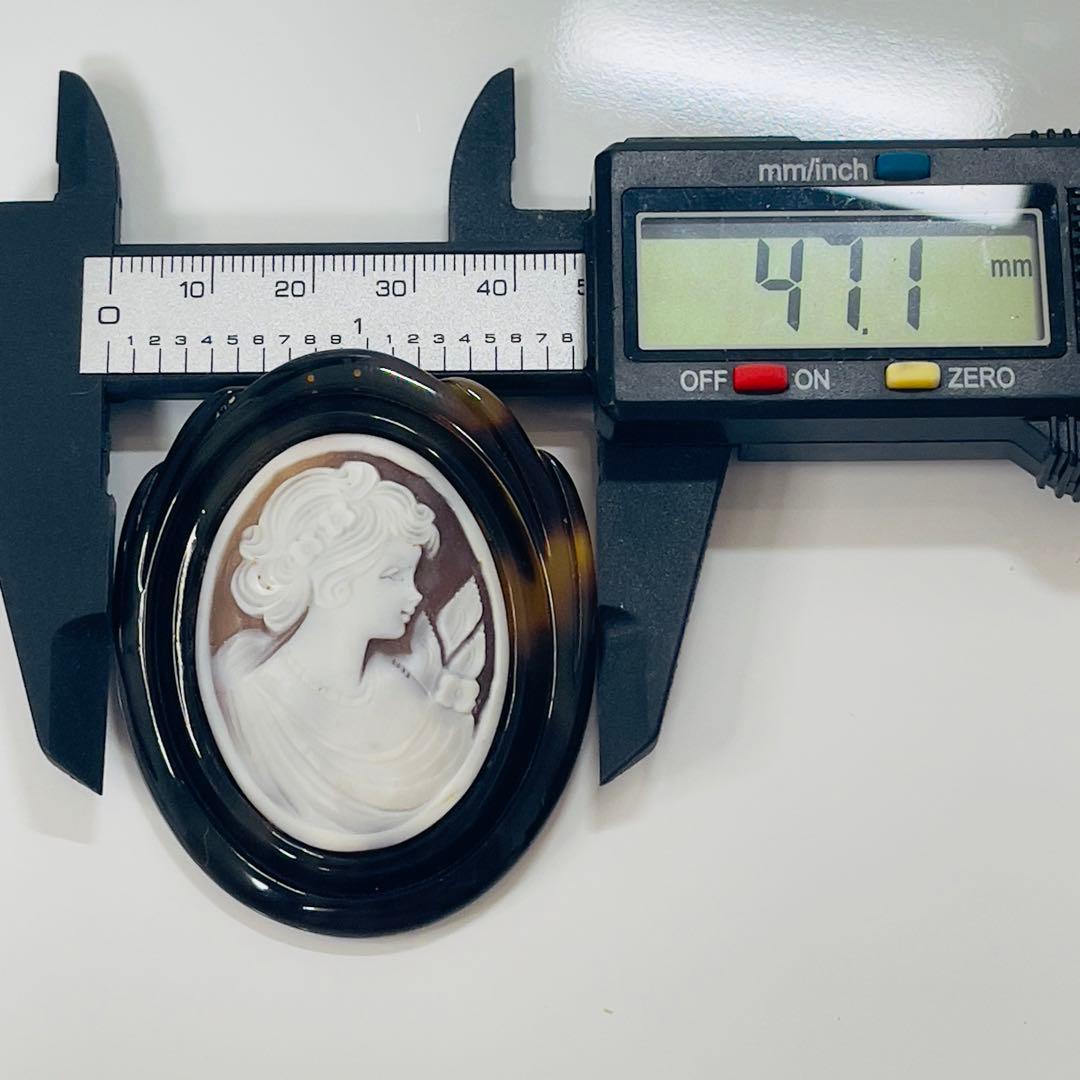 ミ*ル様 本鼈甲カメオ K18ブローチとペンダント2way（B）