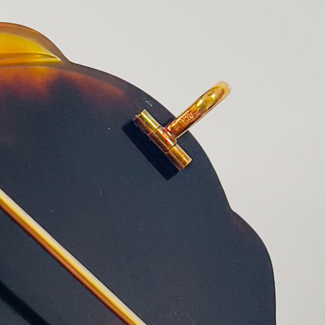 ミ*ル様 本鼈甲カメオ K18ブローチとペンダント2way（B）