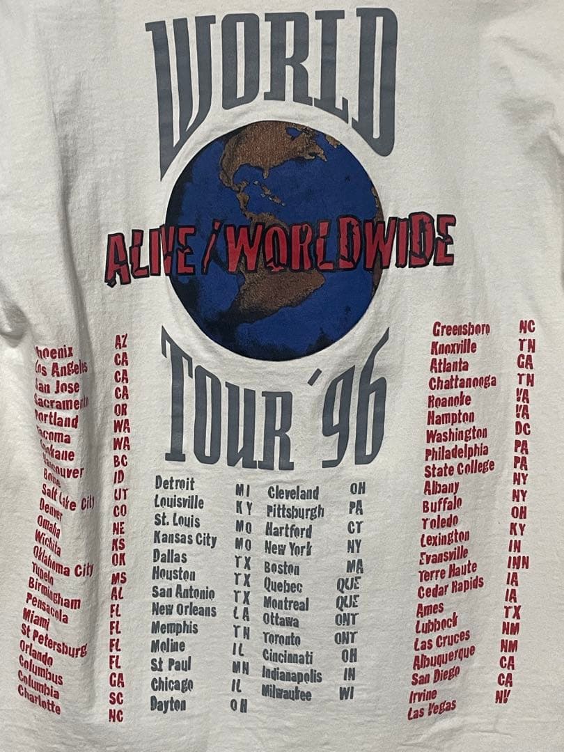 KISS ALIVE WORLDWIDE TOUR '96 Tシャツ　Mサイズ