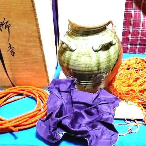 茶道具、飾壺、信楽焼、彦四郎作、すぎ47番