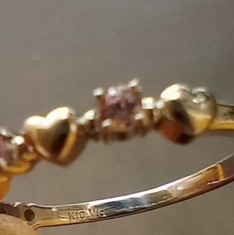 k10 ホワイトゴールド k10wg ハート エタニティリング ハーフエタニティ