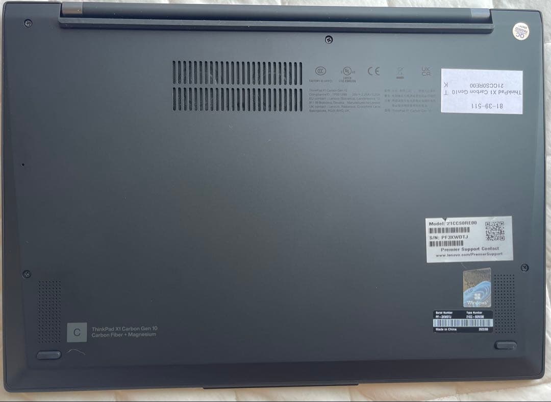 2023年式/美品/バッテリー優良/Lenovo X1 Gen 10 第12世代