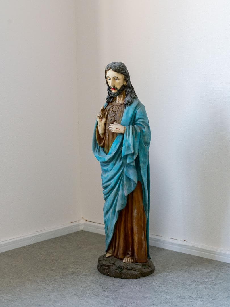 イエス・キリスト像 Jesus Statue アンティーク 木彫り彫刻