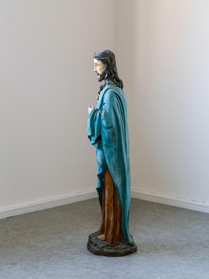 イエス・キリスト像 Jesus Statue アンティーク 木彫り彫刻