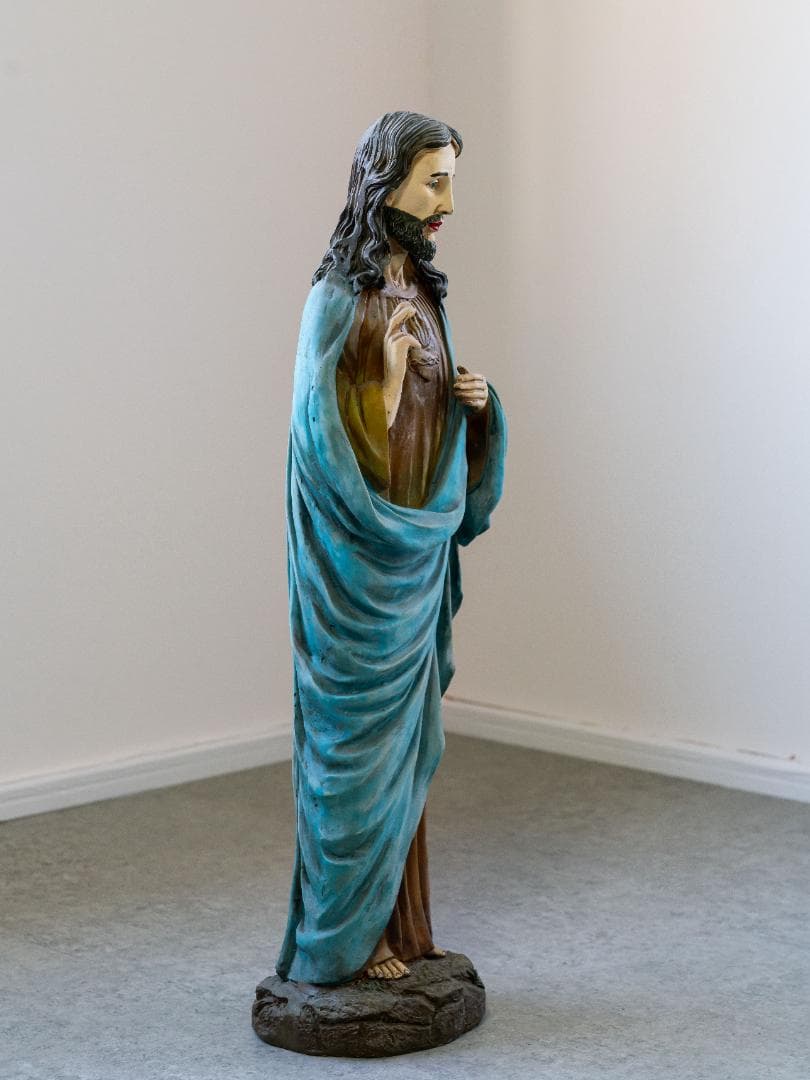 イエス・キリスト像 Jesus Statue アンティーク 木彫り彫刻