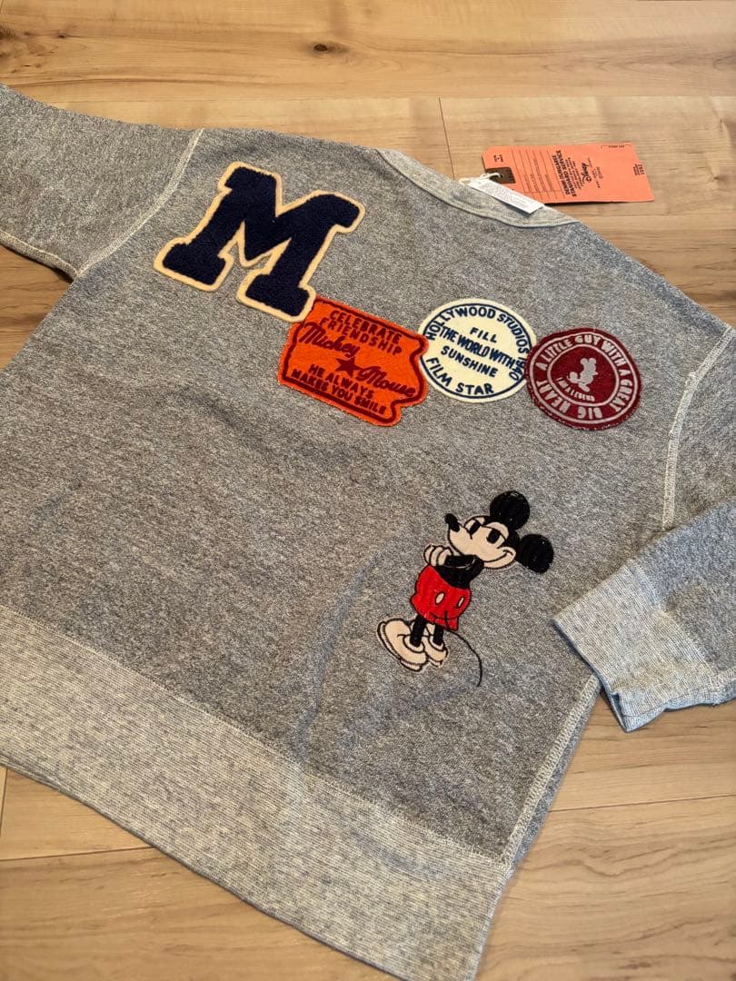 DENIMDUNGAREE Mickey刺繍＆ワッペンスエット140150160