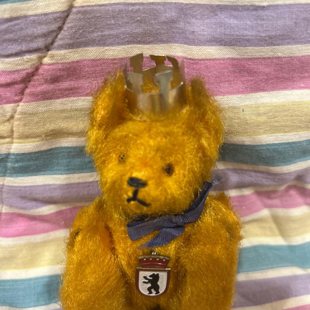 お値下げ　アンティークベア　DDR 王冠のゴールドベア