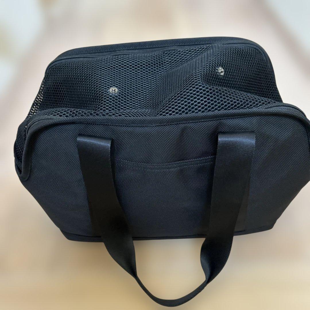 free stitch ブラック ナイロン キャリーバッグ