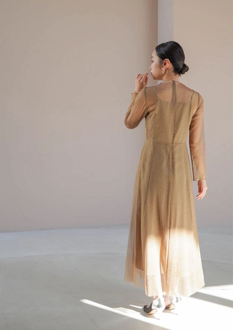 kaene ラメチュールメロウワンピース / 100535