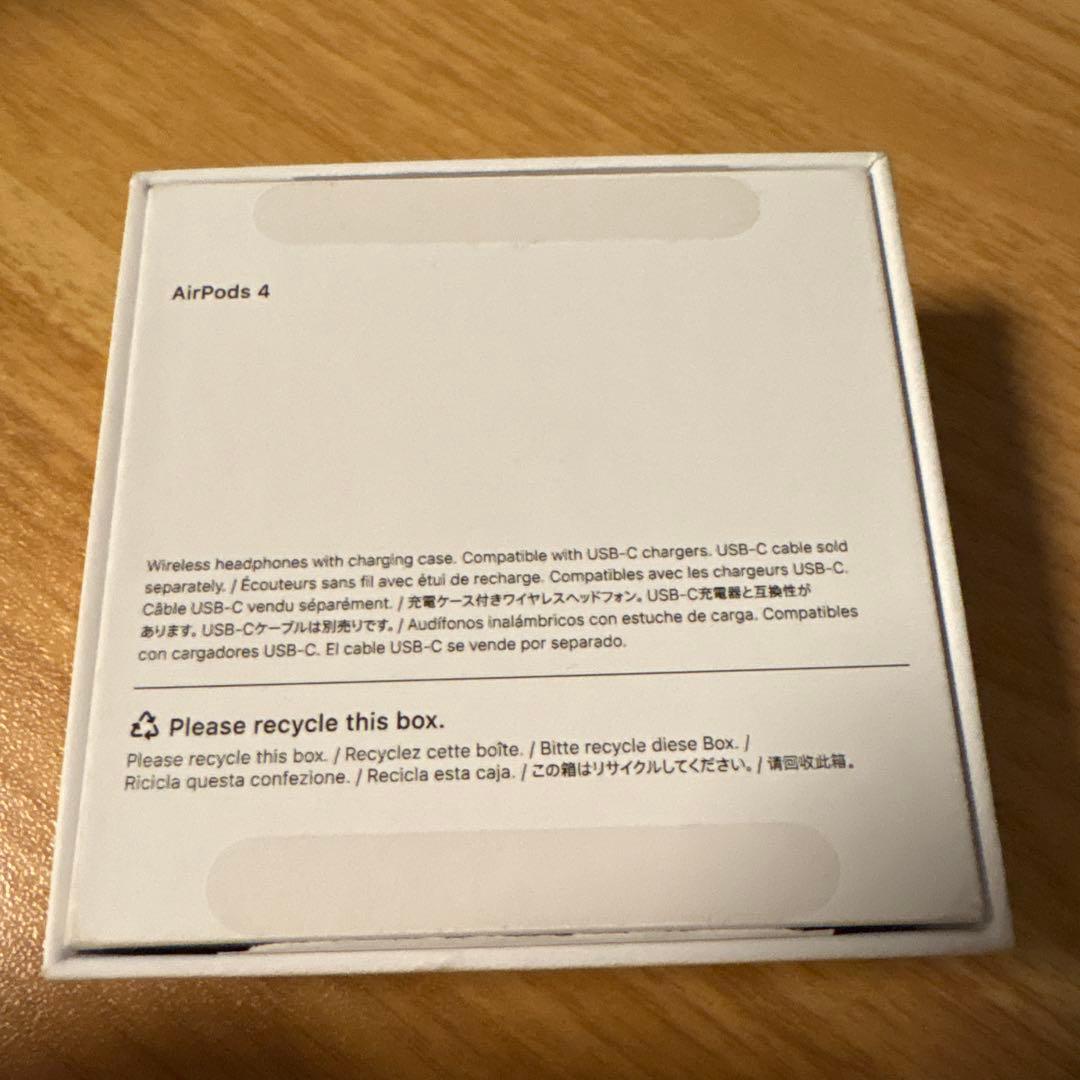 Apple AirPods 4 ワイヤレスイヤフォン 純正