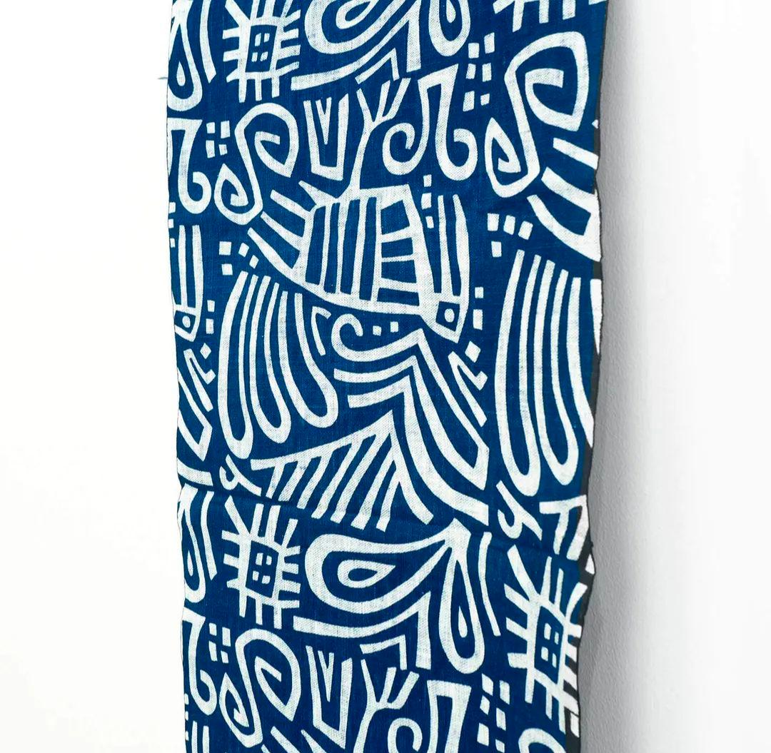 柚木沙弥郎 小巾布 「鳥草」 シルクスクリーン（手捺染）タペストリー　民藝