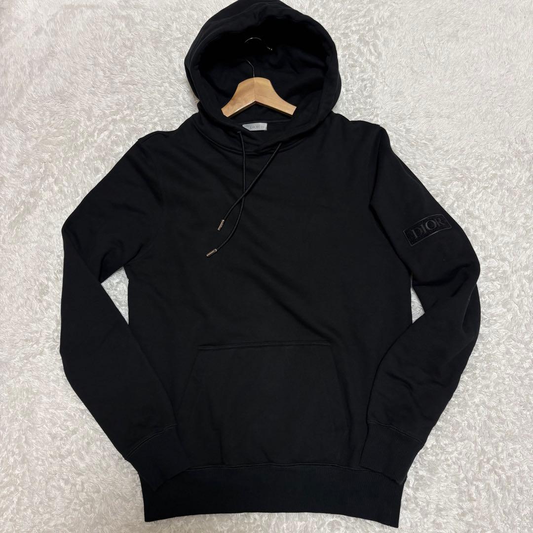 23aw DIOR ディオール ロゴパッチ スリーブロゴ フーディー 黒