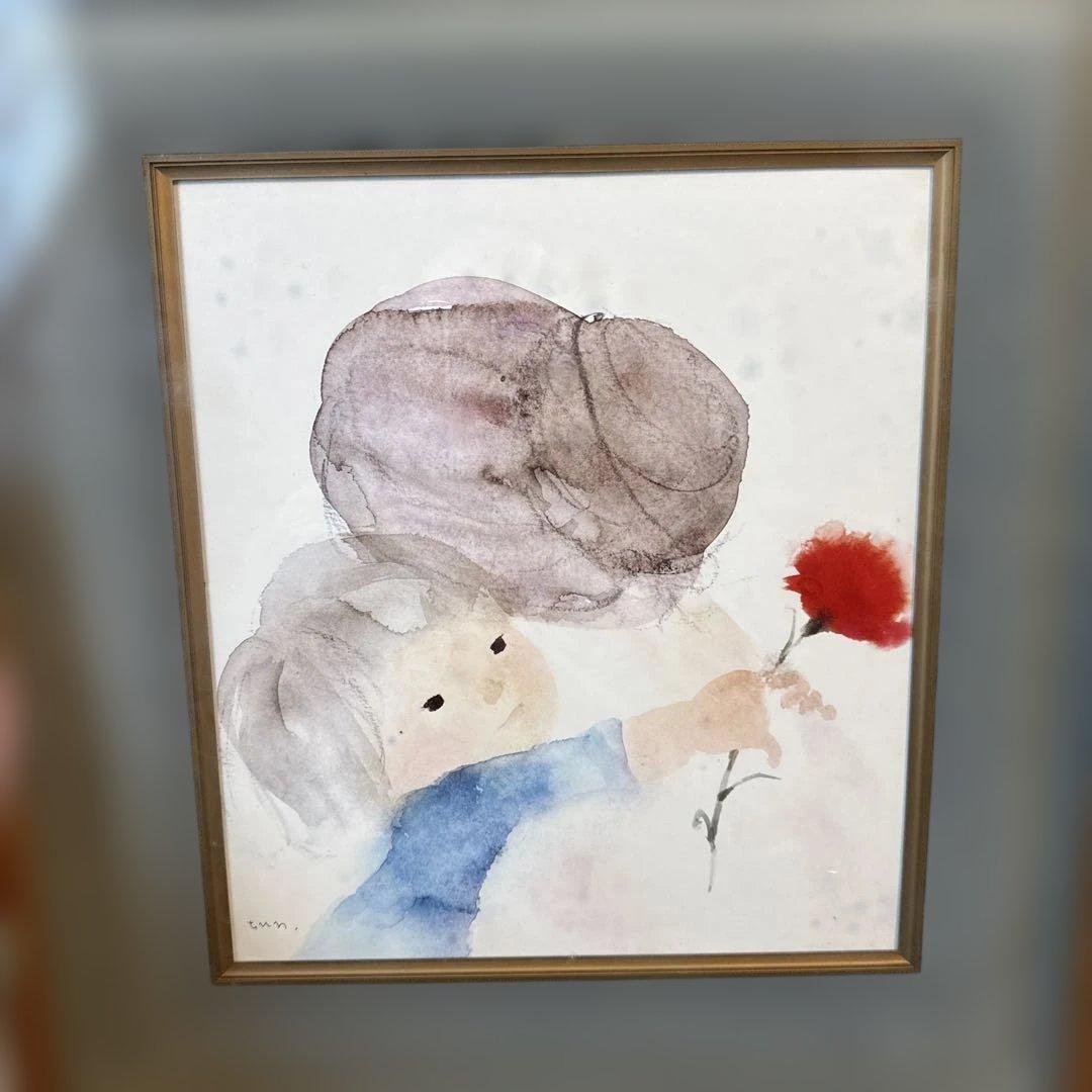 いわさきちひろ『母の日』　フレーム付き