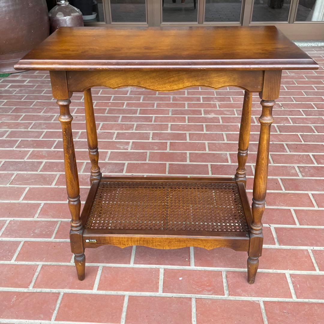 ✖*️様 カリモク テーブル サイドテーブル カフェ 花台 木製 コロニアル ラ