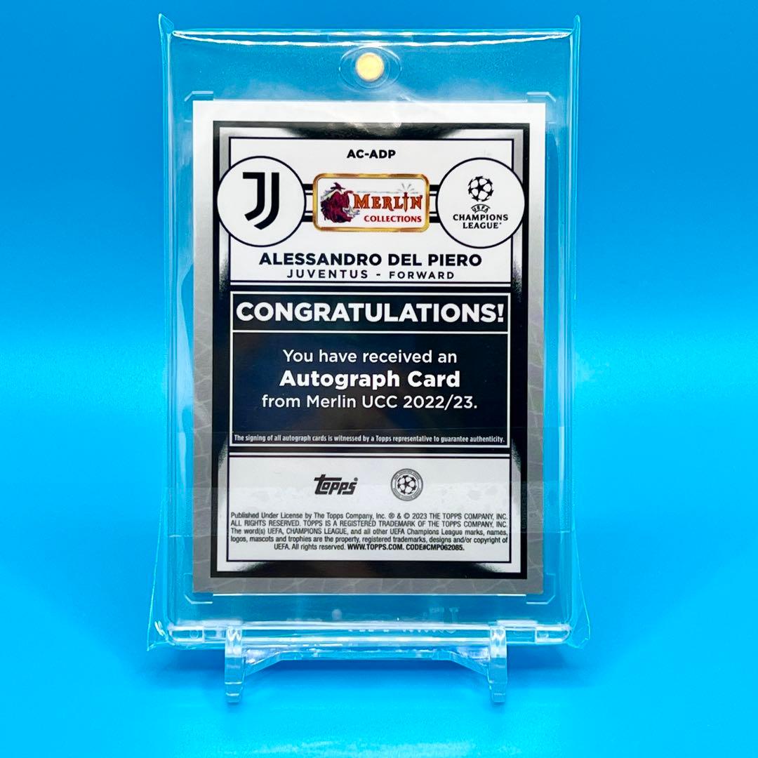 世界75枚！22-23 Topps Merlin DEL PIERO 直筆サイン