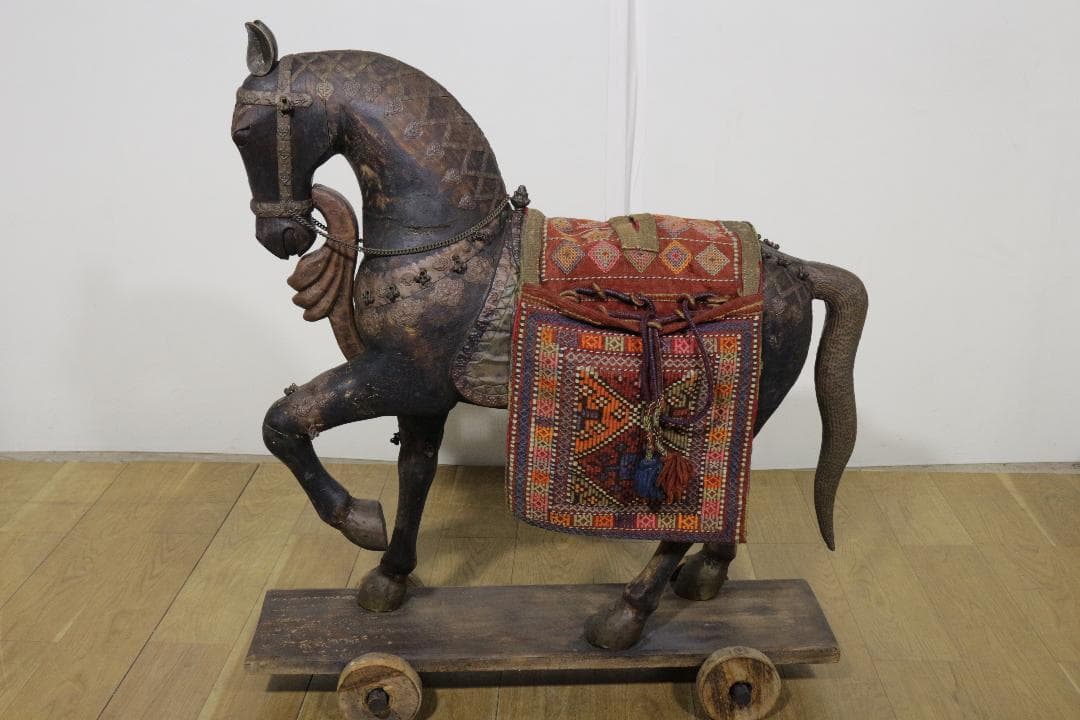 馬の彫刻★木製★アンティーク★