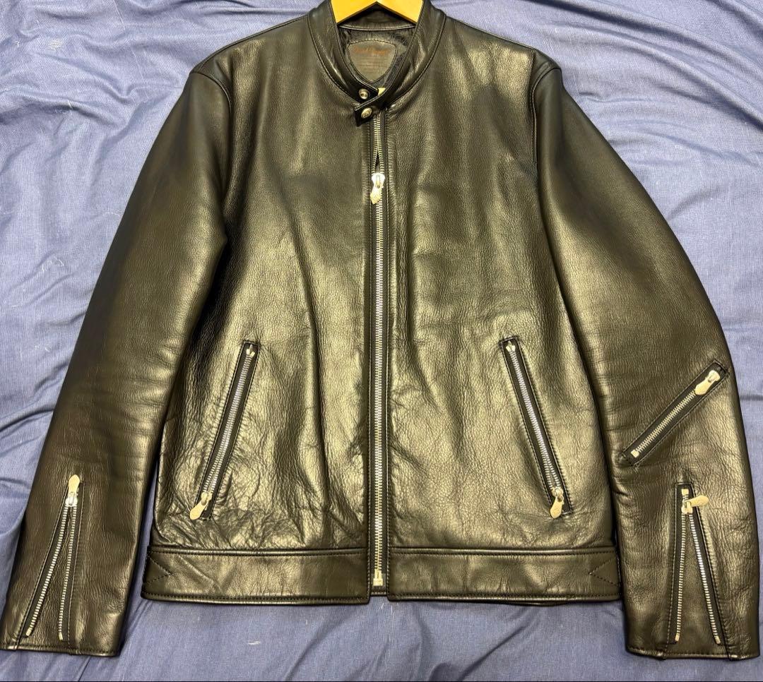 ディールデザイン レザー シングルライダースジャケット