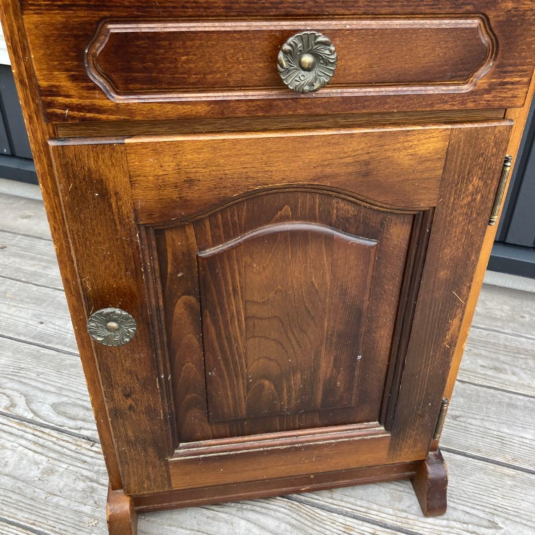 昭和レトロ カリモク コロニアル 木製コールキャビネット 飾り棚 古家具 電話台