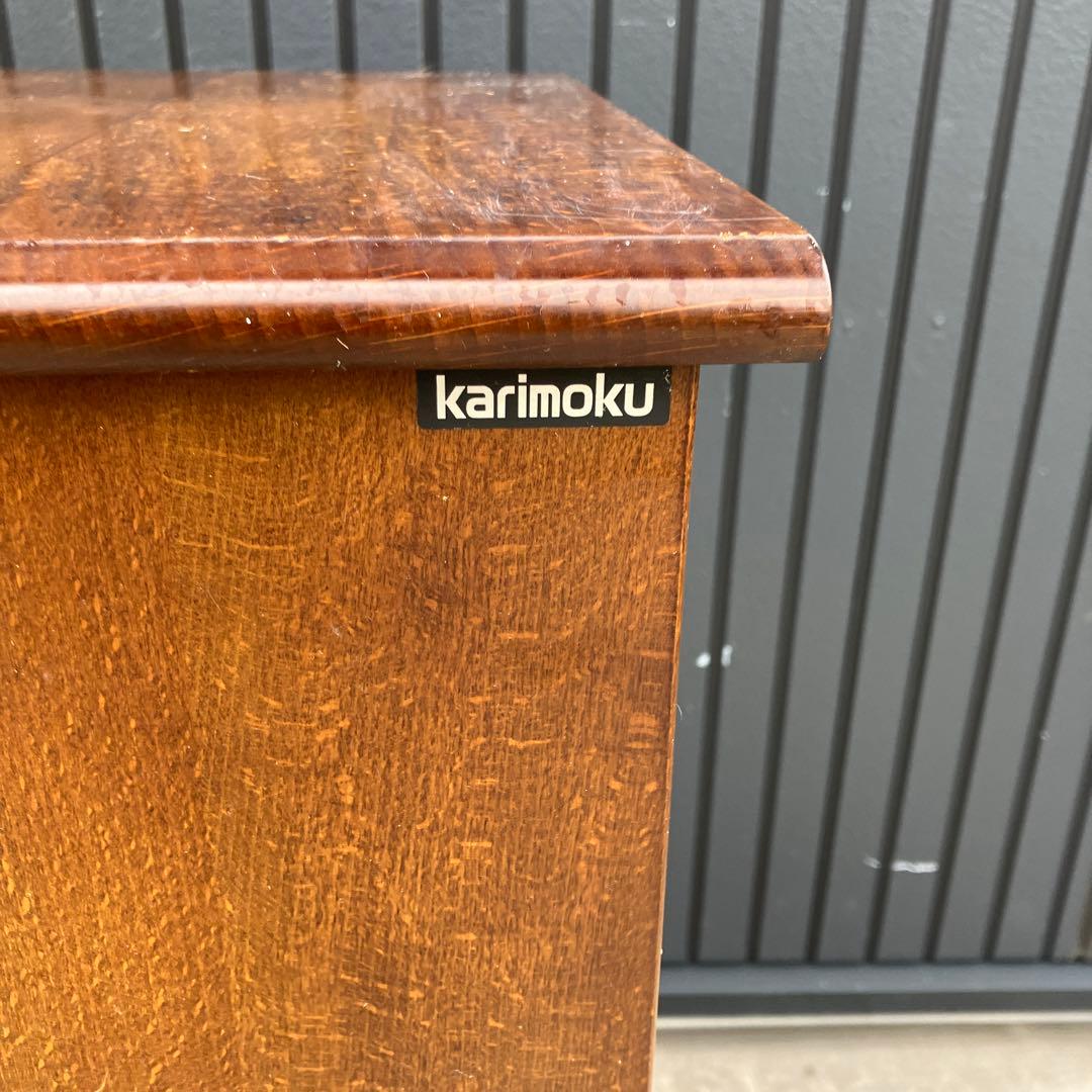 昭和レトロ カリモク コロニアル 木製コールキャビネット 飾り棚 古家具 電話台