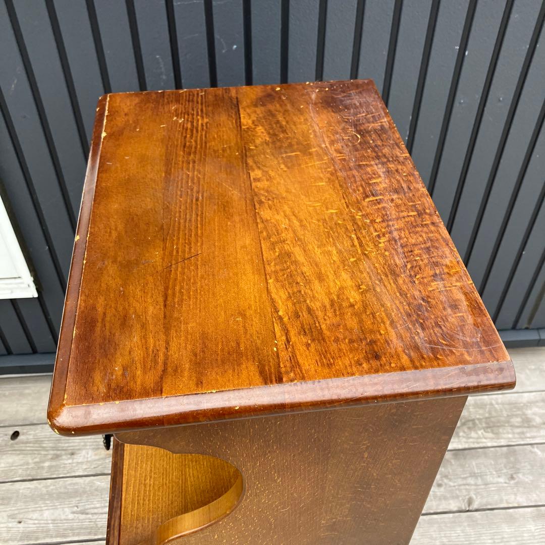 昭和レトロ カリモク コロニアル 木製コールキャビネット 飾り棚 古家具 電話台