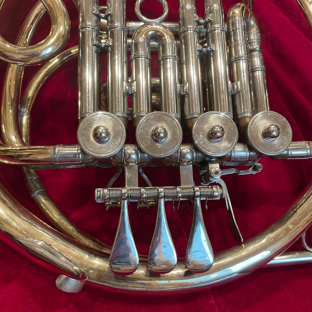 (美品)メルヒオール　セミダブルホルン　フレンチホルン