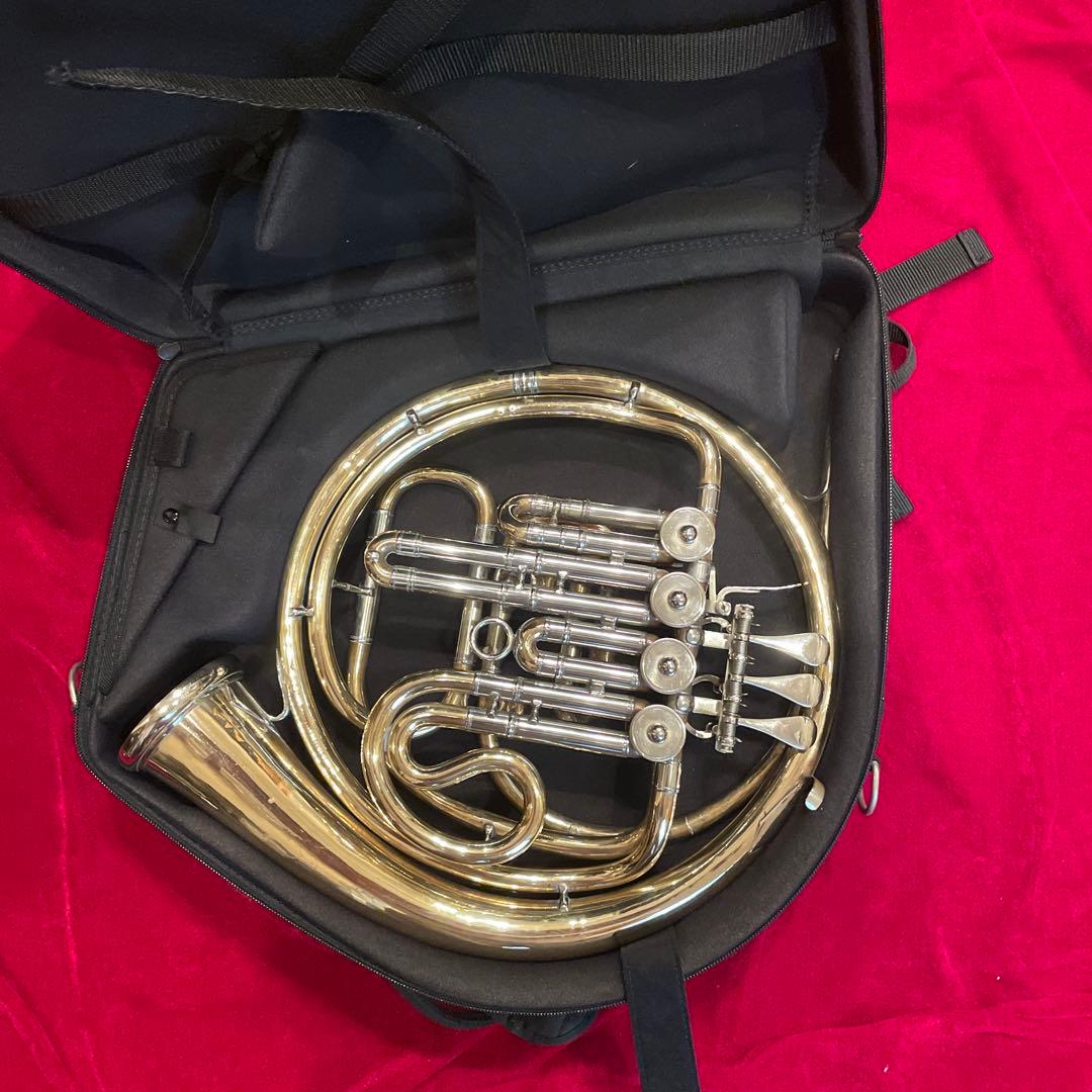 (美品)メルヒオール　セミダブルホルン　フレンチホルン