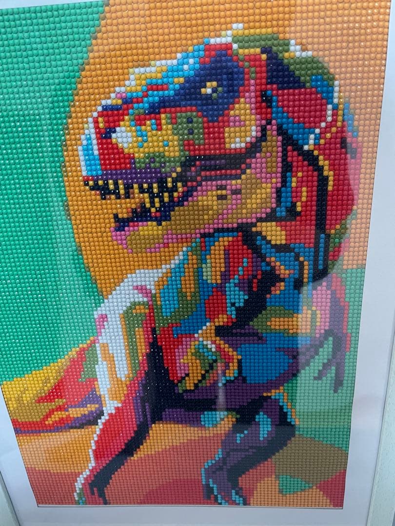 カラフル恐竜のビーズアート A3サイズ