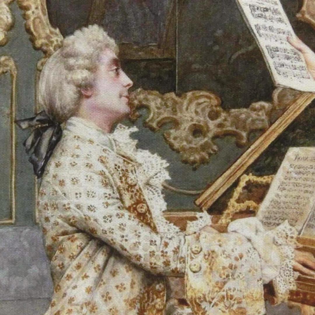 ロココ調　貴族の額絵　レッスン　アンティークゴールド　アクリルセット