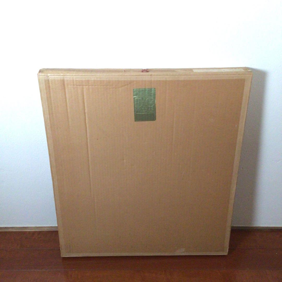 No2758 額装　井阪仁　「赤い屋根の風景」　黄袋共箱　日本画　琳派　送料無料