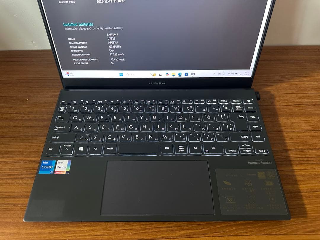 Windowsノート本体 2. ASUS Zenbook 13 UX325EA i5-1135G7 512