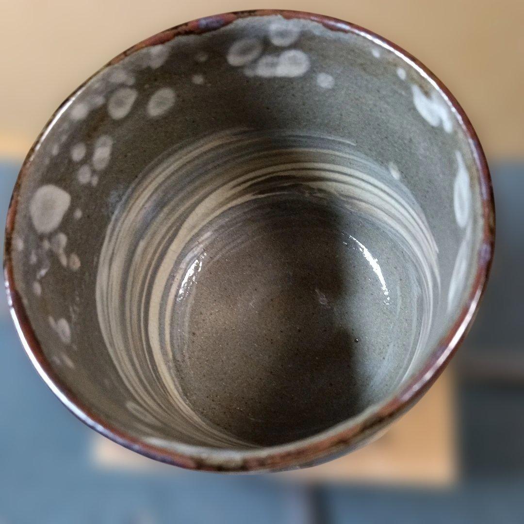 筒茶碗·菰山窯 「雪笹」