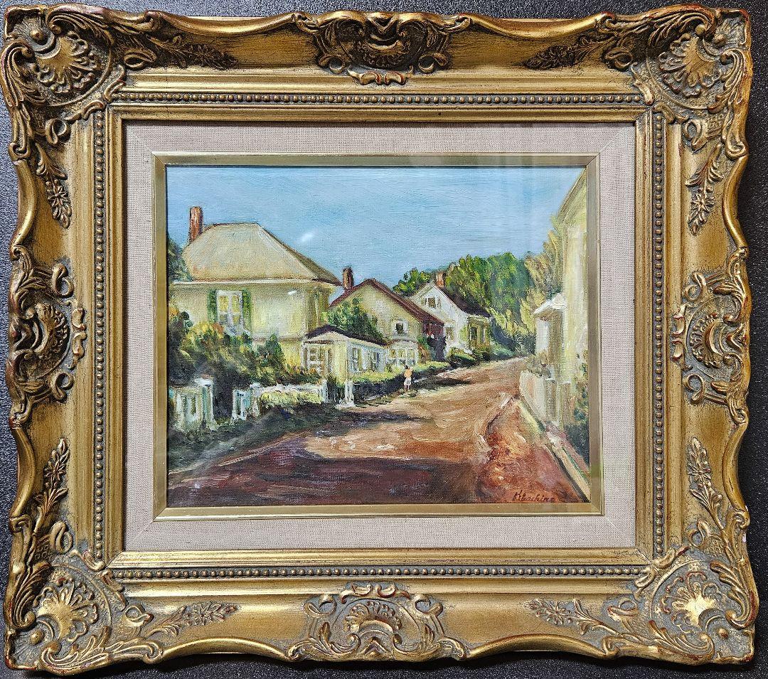 【真筆保証❗】 岡喜八郎筆　F3号　油彩　肉筆　光風会会員　日展会友　額装