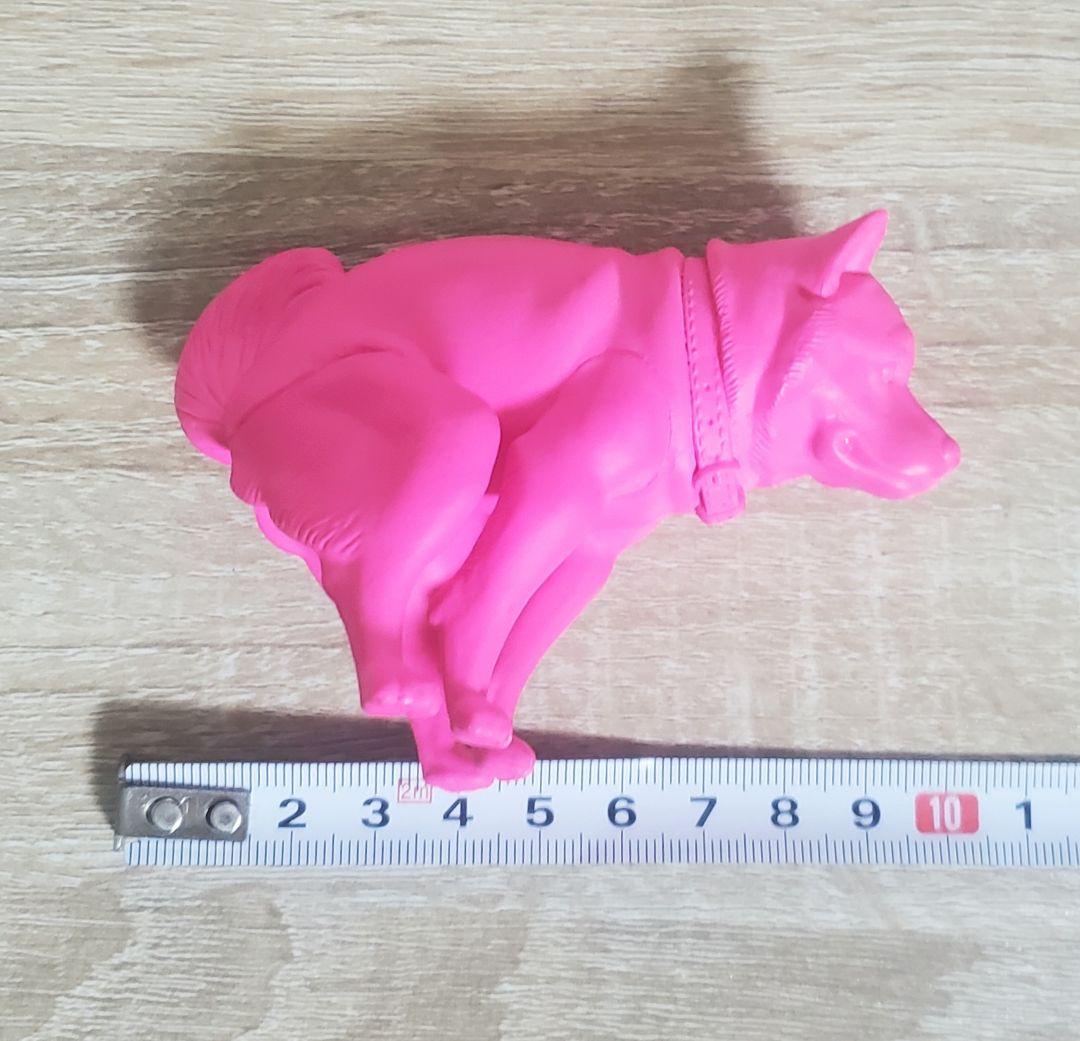 Squatting Dog いきむ犬 PVCフィギュア 柴犬 ピンク