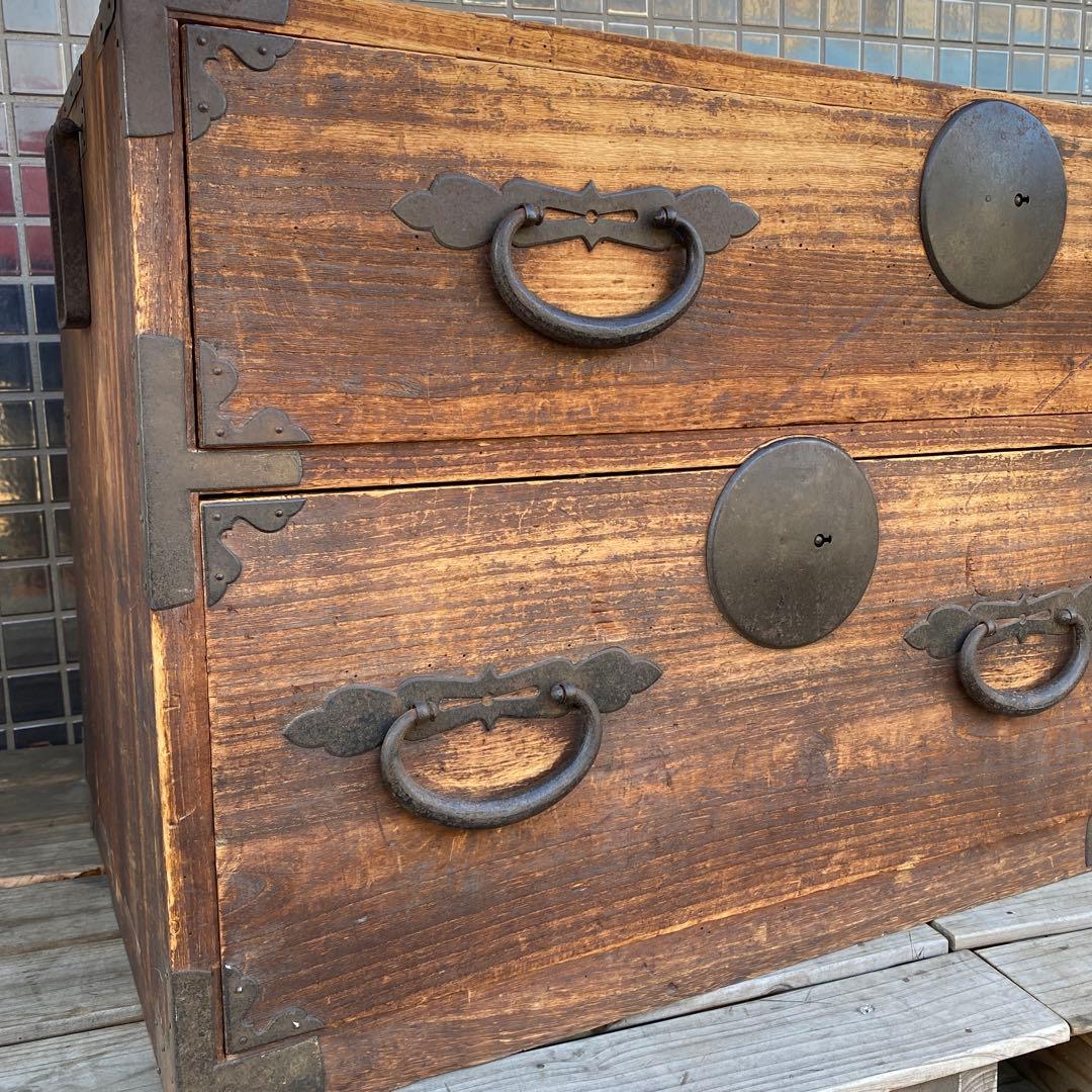 時代物 桐箪笥 時代金具 店舗什器 骨董品 古民家 蔵出し アンティーク