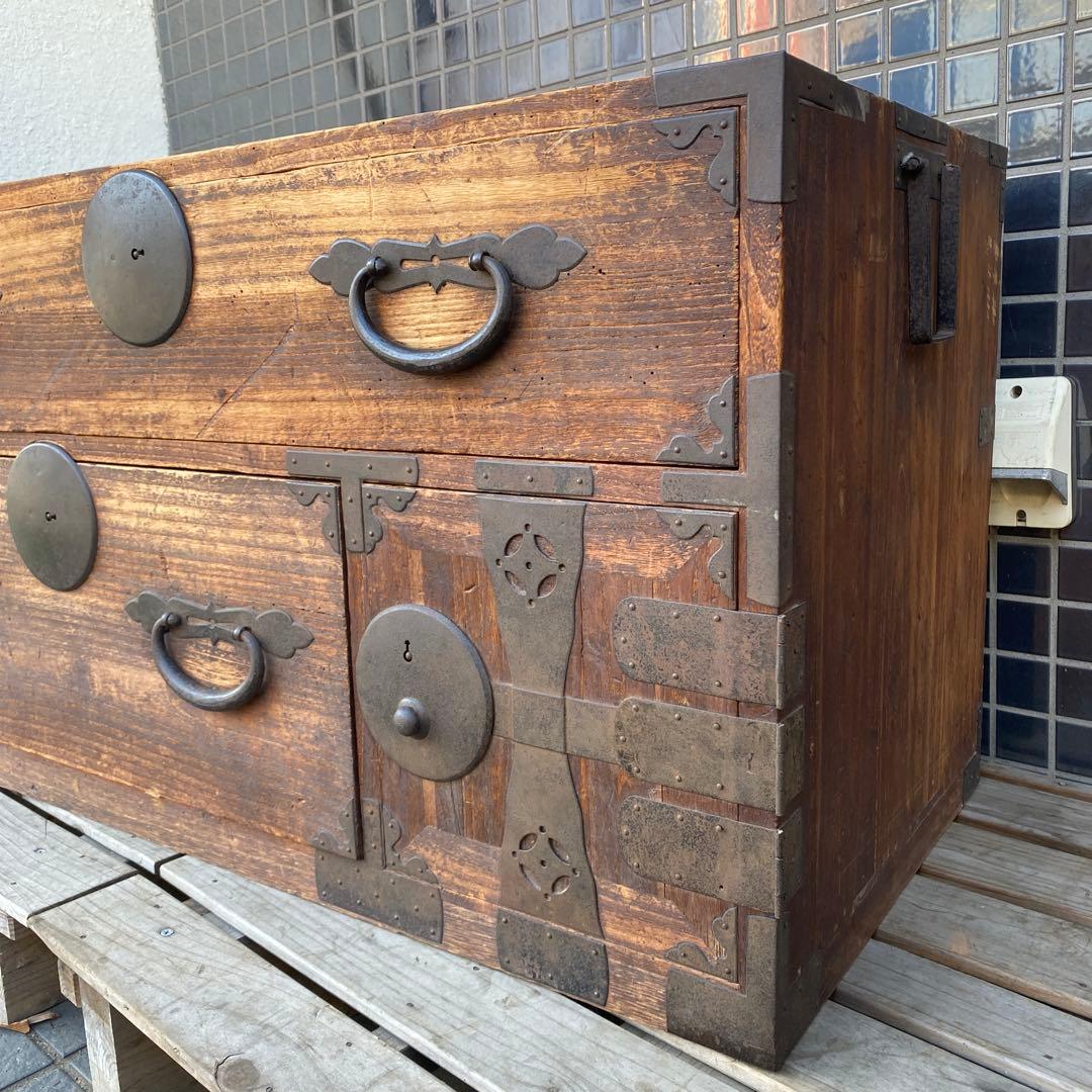 時代物 桐箪笥 時代金具 店舗什器 骨董品 古民家 蔵出し アンティーク