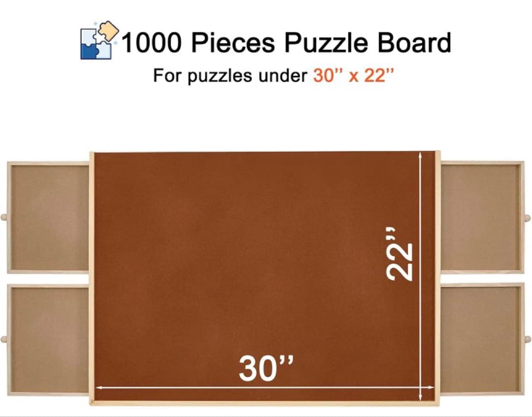 1000ピース 木製パズルボード(収納トレイ付)