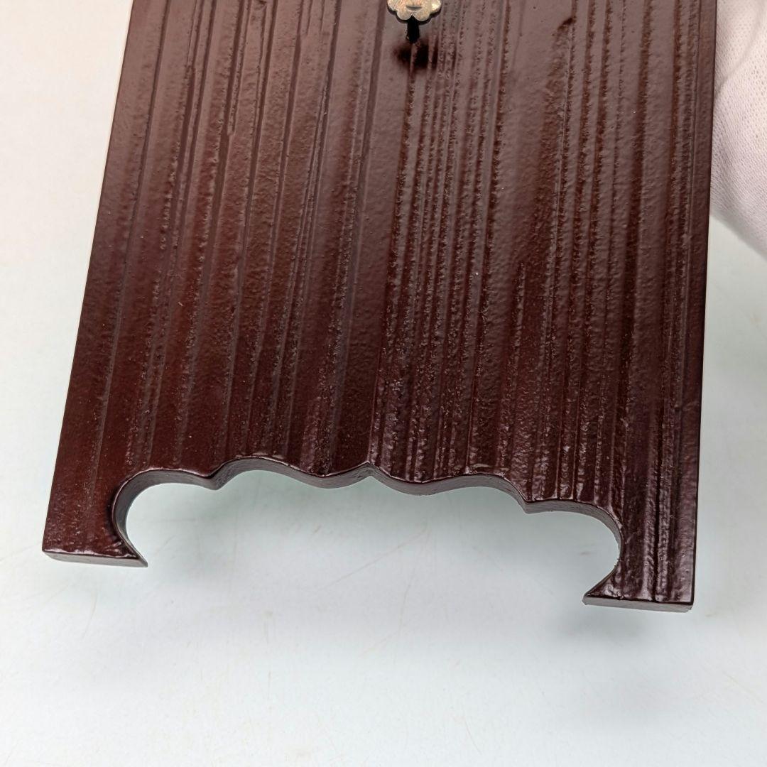 【塗・前端雅峯】【金具・蒼雲 作】 南鐐金具 扇子掛 共箱 純銀 茶道具 茶器