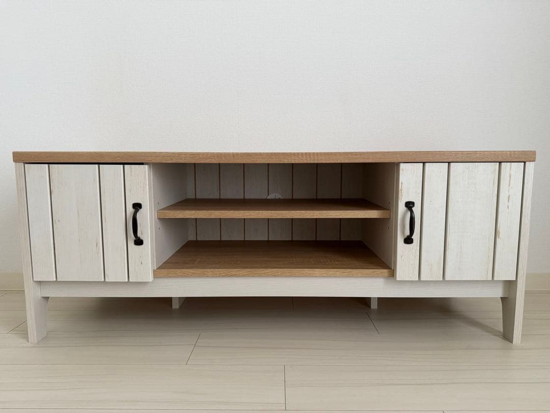 【お値下げ中】ニトリ テレビ台 ローボードマリーナ ホワイト ナチュラルウッド