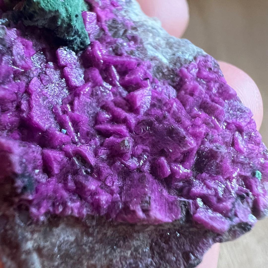 コバルトカルサイト マラカイト ② 共生 鉱物 標本 原石