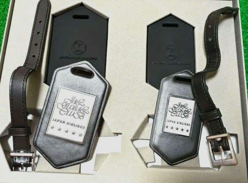 JAL黒亀ネームタグ大小2個セット