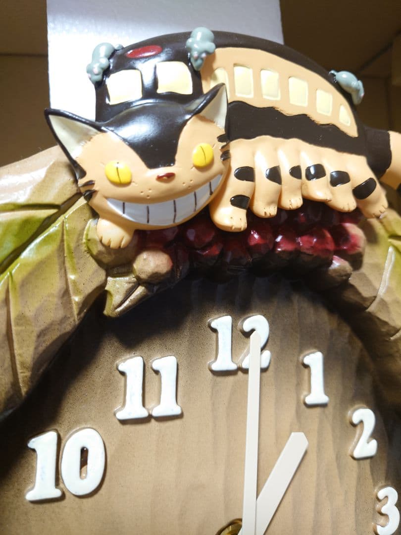 となりのトトロ 掛け時計 ジブリ テーマ曲 メロディ付き トトロ ネコバス 美品