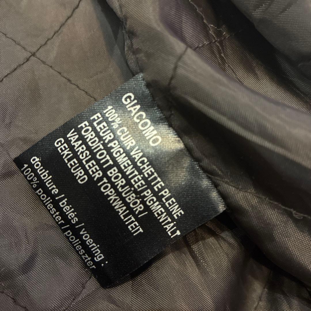 ヴィンテージ レザージャケット ブラック 本革 バイカー タロンジップ ステッチ