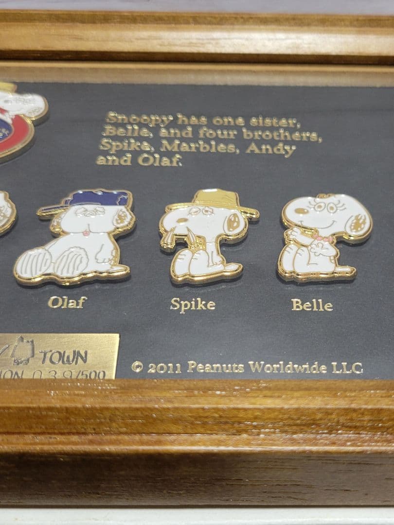 ＊*様 スヌーピータウン バースデイ記念フレーム ピンバッジセット限定500 シ