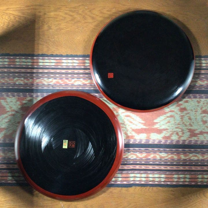 『今こそうー特価』　鎌倉彫　八勝堂　× 陽堂　お盆　2枚